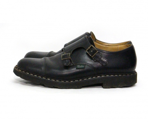 PARABOOT（パラブーツ）PARABOOT (パラブーツ) ダブルモンクストラップシューズ ブラック サイズ:7 1/2の古着・服飾アイテム