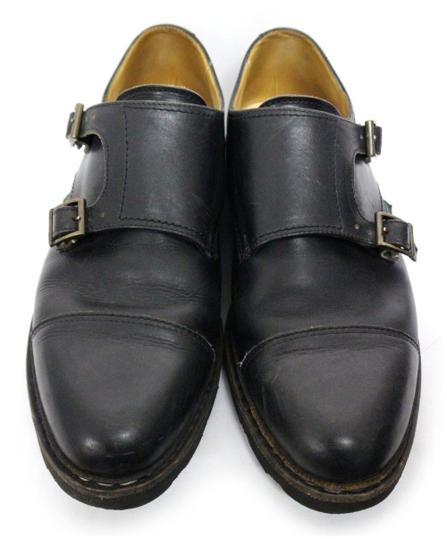 PARABOOT（パラブーツ）PARABOOT (パラブーツ) ダブルモンクストラップシューズ ブラック サイズ:7 1/2の古着・服飾アイテム