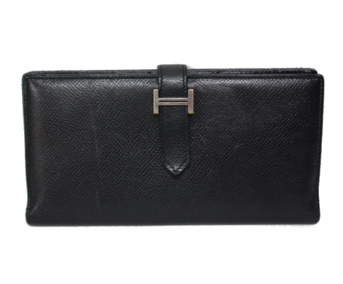 HERMES（エルメス）HERMES (エルメス) 長財布 ベアン ブラック 2011年製造の古着・服飾アイテム