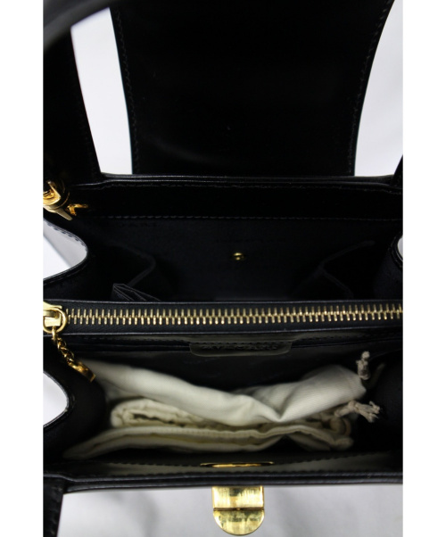 BVLGARI（ブルガリ）BVLGARI (ブルガリ) ターンロック2WAYショルダーバッグ ブラックの古着・服飾アイテム