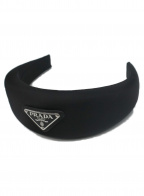 PRADAプラダ）の古着「NYLON LOGO HAIR BAND」｜ブラック