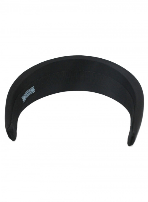 PRADA（プラダ）PRADA (プラダ) NYLON LOGO HAIR BAND ブラック 1IH016の古着・服飾アイテム