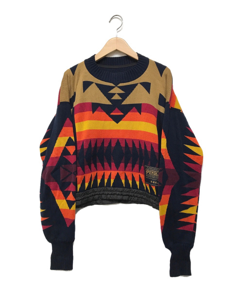 sacai（サカイ）sacai (サカイ) ネイティブ柄ニット ブラウン サイズ:1の古着・服飾アイテム