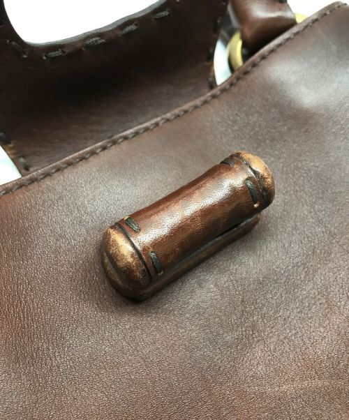 PRADA（プラダ）PRADA (プラダ) 【OLD】アンティークレザーハンドバッグ ブラウン サイズ:-の古着・服飾アイテム