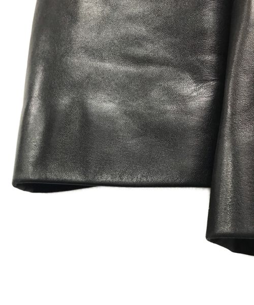 PRADA（プラダ）PRADA (プラダ) レザージャケット ブラック サイズ:46の古着・服飾アイテム