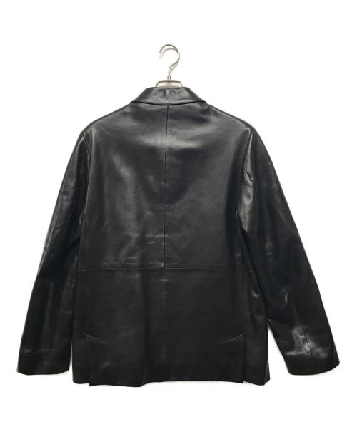 PRADA（プラダ）PRADA (プラダ) レザージャケット ブラック サイズ:46の古着・服飾アイテム