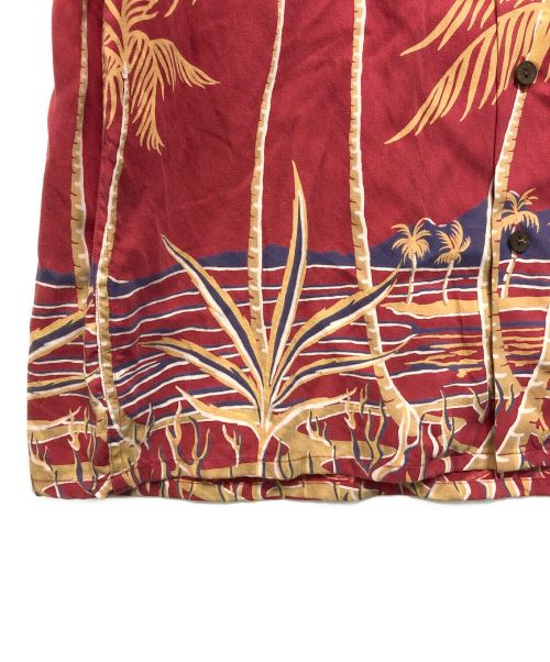 WACKO MARIA（ワコマリア）WACKO MARIA (ワコマリア) MINEDENIM (マインデニム) Palm tree Hawaiian SH レッド サイズ:Sの古着・服飾アイテム
