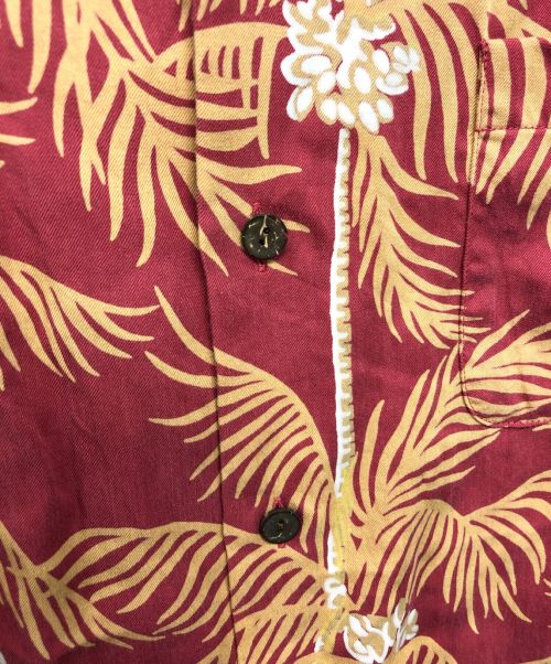 WACKO MARIA（ワコマリア）WACKO MARIA (ワコマリア) MINEDENIM (マインデニム) Palm tree Hawaiian SH レッド サイズ:Sの古着・服飾アイテム