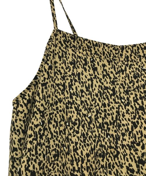 Curensology（カレンソロジー）Curensology (カレンソロジー) レオパードキャミワンピース ベージュ サイズ:Fの古着・服飾アイテム