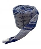 GUCCIグッチ）の古着「GG柄スカーフ」｜ネイビー