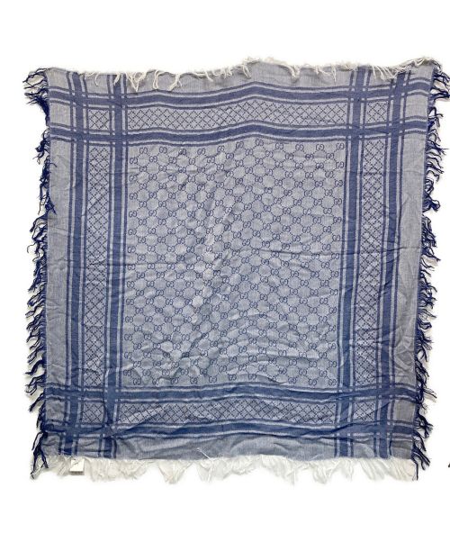 GUCCI（グッチ）GUCCI (グッチ) GG柄スカーフ ネイビーの古着・服飾アイテム