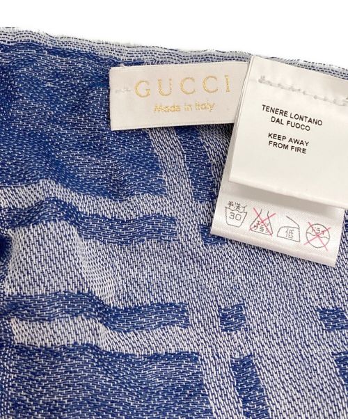 GUCCI（グッチ）GUCCI (グッチ) GG柄スカーフ ネイビーの古着・服飾アイテム