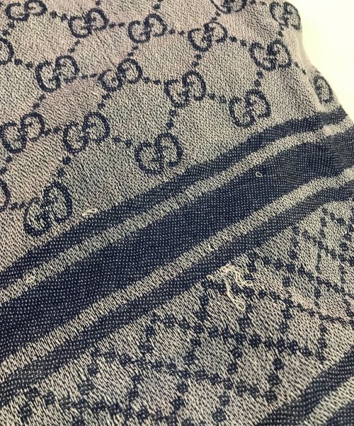 GUCCI（グッチ）GUCCI (グッチ) GG柄スカーフ ネイビーの古着・服飾アイテム