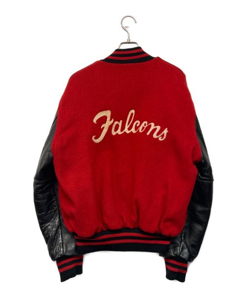 Holloway（ホロウェイ）Holloway (ホロウェイ) 袖レザースタジャン レッド×ブラック サイズ:SIZE 42の古着・服飾アイテム