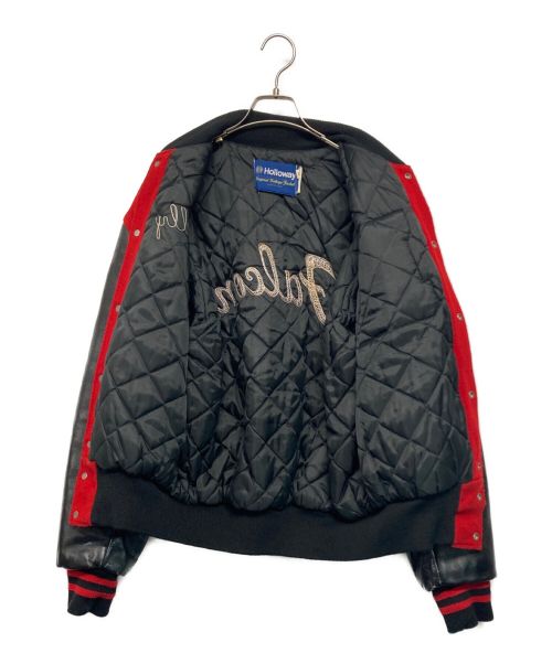 Holloway（ホロウェイ）Holloway (ホロウェイ) 袖レザースタジャン レッド×ブラック サイズ:SIZE 42の古着・服飾アイテム