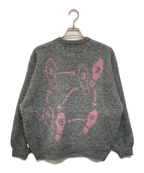 SSZ（エスエスズィー）SSZ (エスエスズィー) BEAMS (ビームス) バックグラフィックニット グレー サイズ:SIZE Sの古着・服飾アイテム