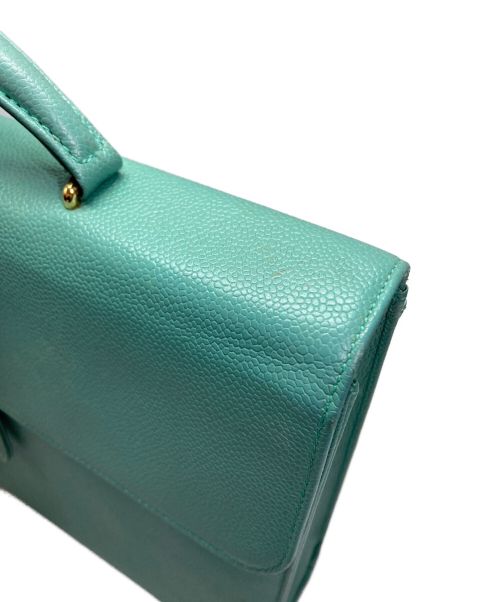 CHANEL（シャネル）CHANEL (シャネル) ココマークターンロックビジネスバッグ グリーンの古着・服飾アイテム