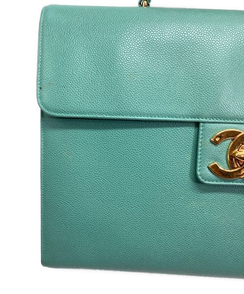 CHANEL（シャネル）CHANEL (シャネル) ココマークターンロックビジネスバッグ グリーンの古着・服飾アイテム