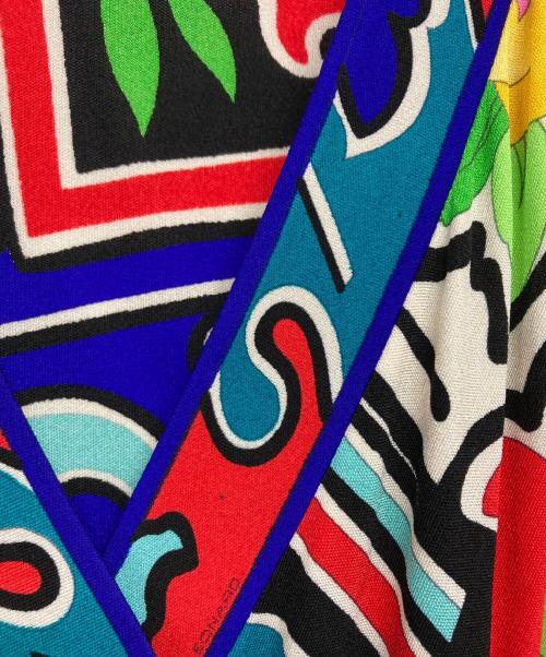 LEONARD FASHION（レオナールファッション）LEONARD FASHION (レオナールファッション) 総柄シルクカシュクールワンピース マルチカラー サイズ:SIZE 2の古着・服飾アイテム