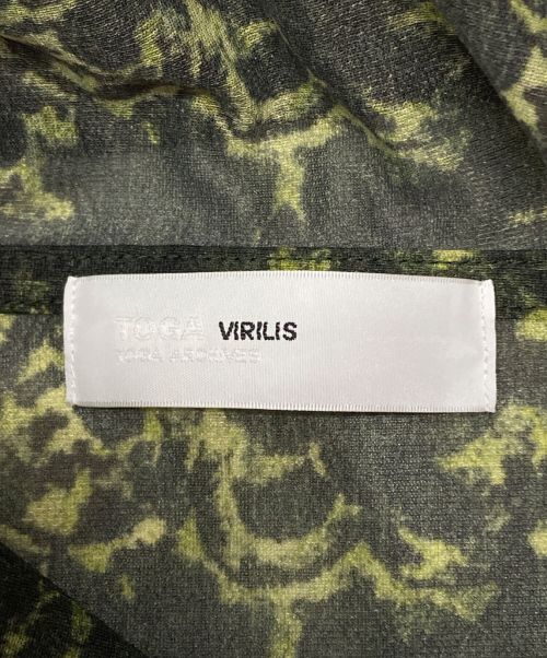 TOGA VIRILIS（トーガ ビリリース）TOGA VIRILIS (トーガ ビリリース) Sheer jersey print hoodie グリーン サイズ:SIZE 48の古着・服飾アイテム