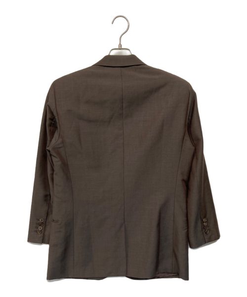 HERMES（エルメス）HERMES (エルメス) リネンモヘヤ混テーラードジャケット ブラウン サイズ:SIZE 46の古着・服飾アイテム