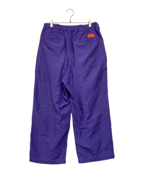 TIGHTBOOTH PRODUCTION（タイトブースプロダクション）TIGHTBOOTH PRODUCTION (タイトブースプロダクション) T JACQUARD BAGGY SLACKS パープル サイズ:SIZE Lの古着・服飾アイテム