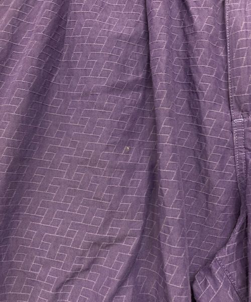 TIGHTBOOTH PRODUCTION（タイトブースプロダクション）TIGHTBOOTH PRODUCTION (タイトブースプロダクション) T JACQUARD BAGGY SLACKS パープル サイズ:SIZE Lの古着・服飾アイテム