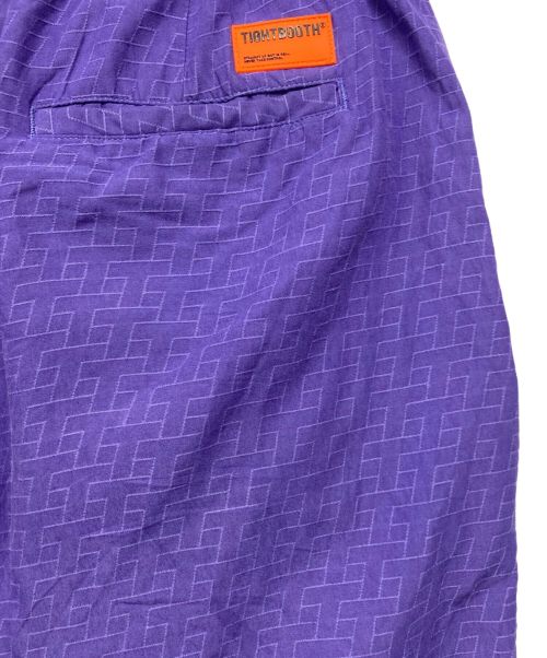 TIGHTBOOTH PRODUCTION（タイトブースプロダクション）TIGHTBOOTH PRODUCTION (タイトブースプロダクション) T JACQUARD BAGGY SLACKS パープル サイズ:SIZE Lの古着・服飾アイテム