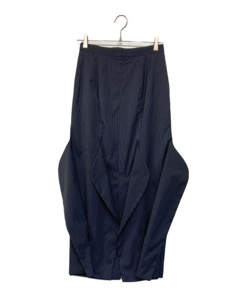 ENFOLD（エンフォルド）ENFOLD (エンフォルド) ストライプロングスカート ネイビー サイズ:SIZE 36の古着・服飾アイテム