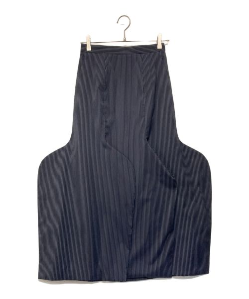 ENFOLD（エンフォルド）ENFOLD (エンフォルド) ストライプロングスカート ネイビー サイズ:SIZE 36の古着・服飾アイテム