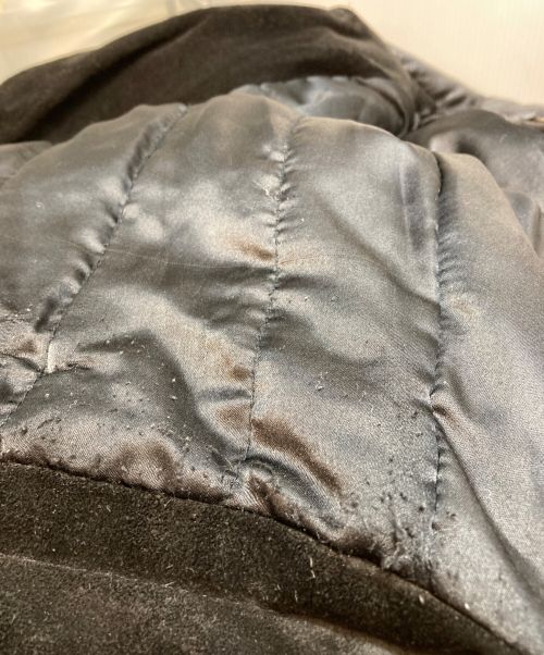 AMI LONDON（エーエムアイロンドン）AMI LONDON (エーエムアイロンドン) スウェード切替フリンジレザーライダースジャケット ブラック サイズ:SIZE Mの古着・服飾アイテム