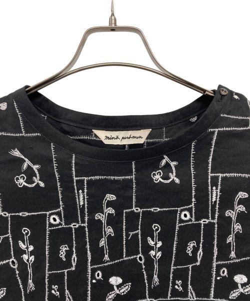mina perhonen（ミナ ペルホネン）mina perhonen (ミナ ペルホネン) garden patchworkワンピース ブラック サイズ:SIZE ３６の古着・服飾アイテム