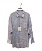 MACPHEEマカフィー）の古着「リネンシャイニング オーバーサイズドシャツ」｜パープル