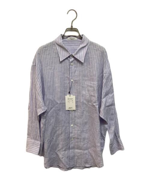 MACPHEE（マカフィー）MACPHEE (マカフィー) リネンシャイニング オーバーサイズドシャツ パープル サイズ:36 未使用品の古着・服飾アイテム