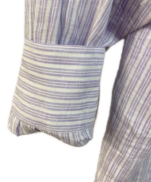 MACPHEE（マカフィー）MACPHEE (マカフィー) リネンシャイニング オーバーサイズドシャツ パープル サイズ:36 未使用品の古着・服飾アイテム