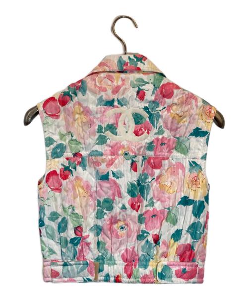 CHANEL（シャネル）CHANEL (シャネル) 花柄キルティングセットアップ ホワイト×ピンク サイズ:SIZE 34の古着・服飾アイテム