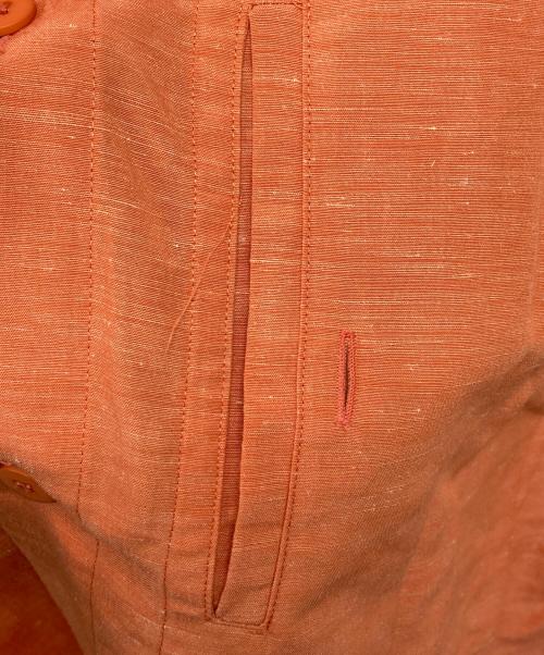 IM MEN/ ISSEY MIYAKE（アイム メン イッセイミヤケ）IM MEN/ ISSEY MIYAKE (アイム メン イッセイミヤケ) リネン混S/Sシャツ オレンジ サイズ:3の古着・服飾アイテム
