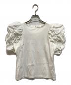 CELFORDセルフォード）の古着「シャーリングスリーブカットソー」｜ホワイト