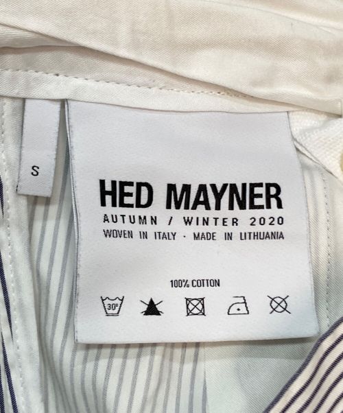 Hed Mayner（ヘド メイナー）Hed Mayner (ヘド メイナー) ストライププリーツパンツ ホワイト サイズ:Sの古着・服飾アイテム
