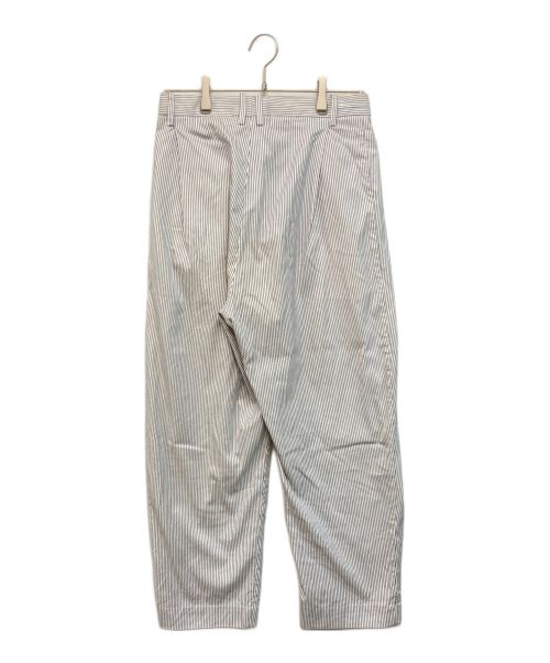 Hed Mayner（ヘド メイナー）Hed Mayner (ヘド メイナー) ストライププリーツパンツ ホワイト サイズ:Sの古着・服飾アイテム
