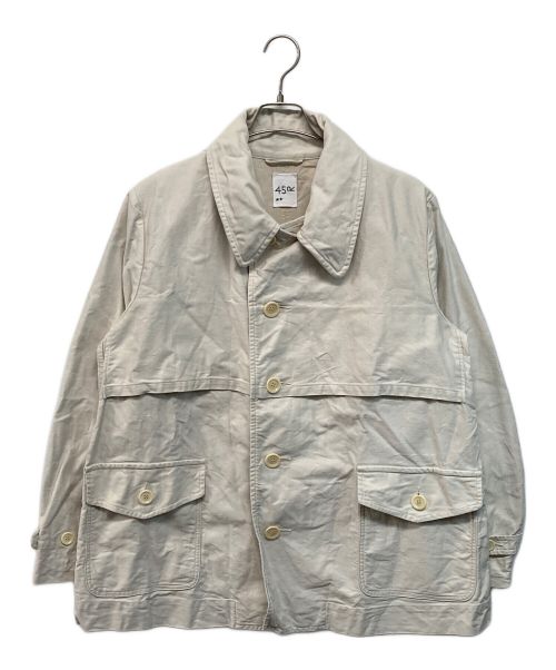 45R（フォーティファイブ・アール）45R (フォーティーファイブアール) おこめサテンの908シングルPコート ベージュ サイズ:2の古着・服飾アイテム