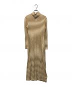 LOEWEロエベ）の古着「ハイネックドレス　ボーダーニットワンピース　アナグラム刺繍」｜ブラウン