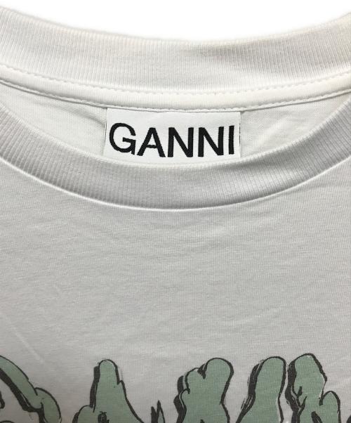 GANNI（ガニー）GANNI (ガニー) キャットプリントTシャツ ホワイト サイズ:XSの古着・服飾アイテム