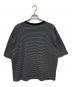 MINEDENIM (マインデニム) Micro Border Loose T-SH ブラック×ホワイト サイズ:L：7000円
