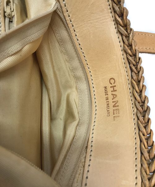 CHANEL（シャネル）CHANEL (シャネル) 編み込みハンドバッグ ブラウンの古着・服飾アイテム