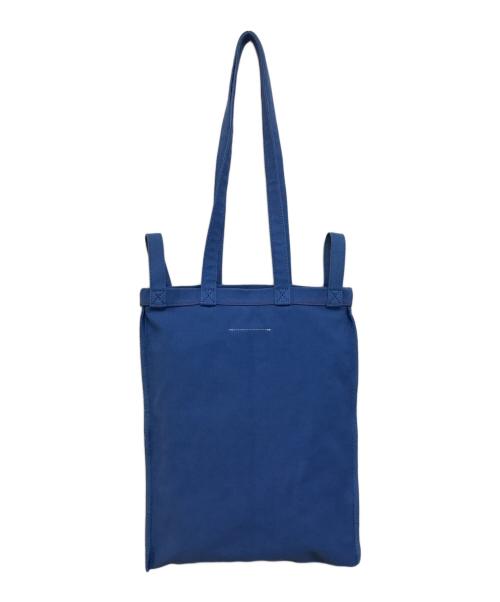 MM6 Maison Margiela（エムエムシックスメゾンマルジェラ）MM6 Maison Margiela (エムエムシックス メゾンマルジェラ) インサイドアウトキャンバストートバッグ ブルーの古着・服飾アイテム