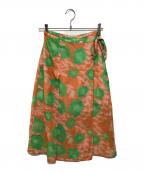 GANNIガニー）の古着「ラップスカート」｜オレンジ