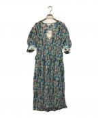 GANNIガニー）の古着「総柄プリーツワンピース」｜マルチカラー