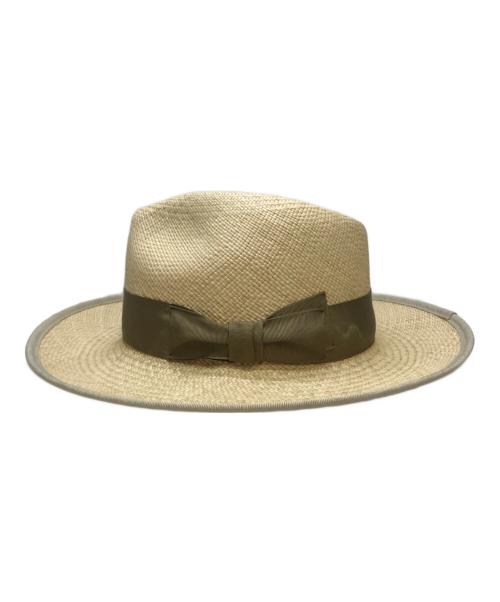 STETSON（ステットソン）STETSON (ステットソン) ストローハット ベージュ サイズ:57cmの古着・服飾アイテム
