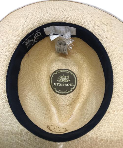 STETSON（ステットソン）STETSON (ステットソン) ストローハット ベージュ サイズ:57cmの古着・服飾アイテム